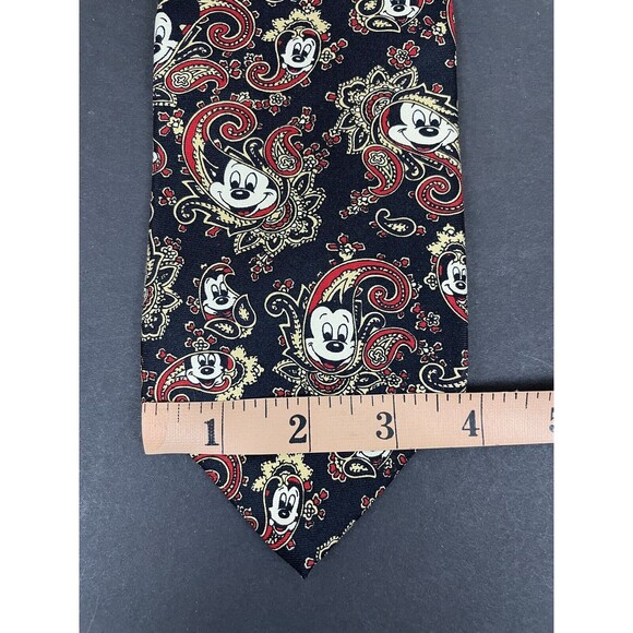 Balancine Tie Works Disney Mickey Mouse Paisley Necktie 4” X 57” 100% Silk USA - Picture 6 of 6